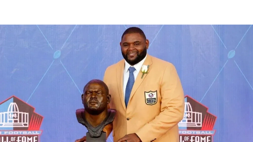 Hall of Fame athlete with bronze bust