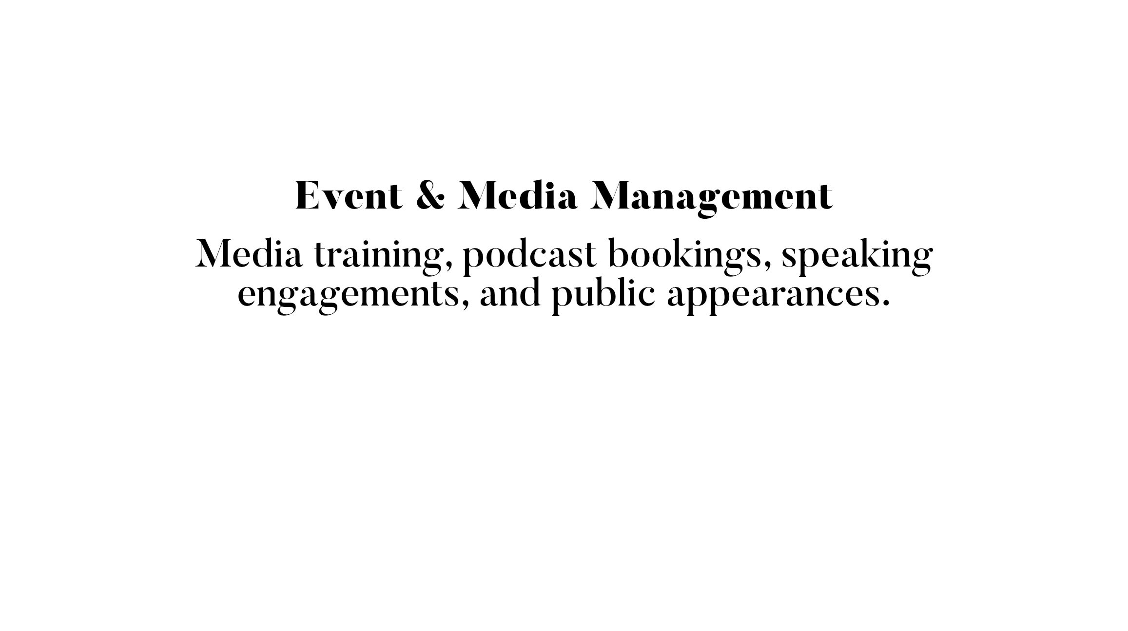 Event & Media Management