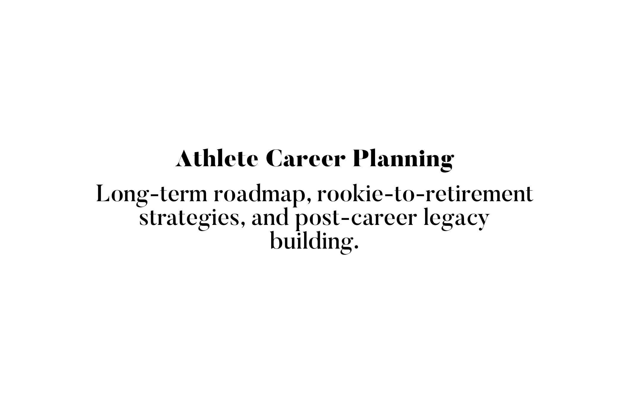 Athlete Career Planning
